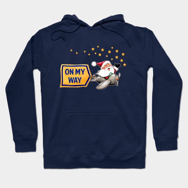 SANTA is on his way Hoodie by Colette